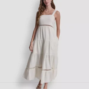 Women's Square Neck Sleeveless Maxi Dress