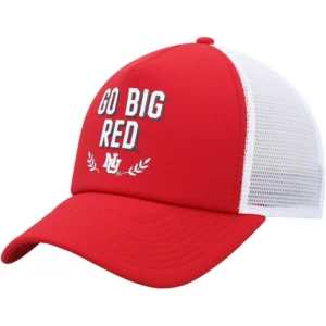 Men's Scarlet Nebraska Huskers Phrase Foam Front Trucker Adjustable Hat