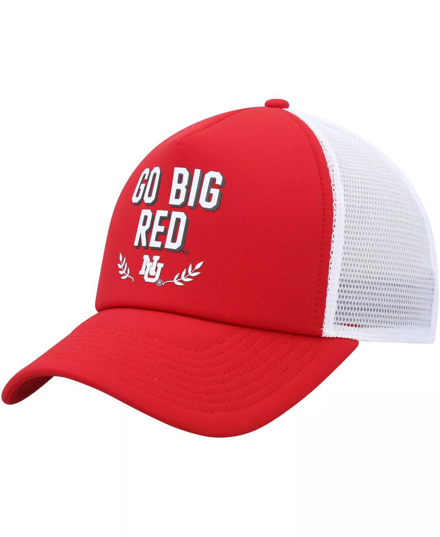 mni-008224e344612f9cea5ed0ece36f3f08 Men's Scarlet Nebraska Huskers Phrase Foam Front Trucker Adjustable Hat