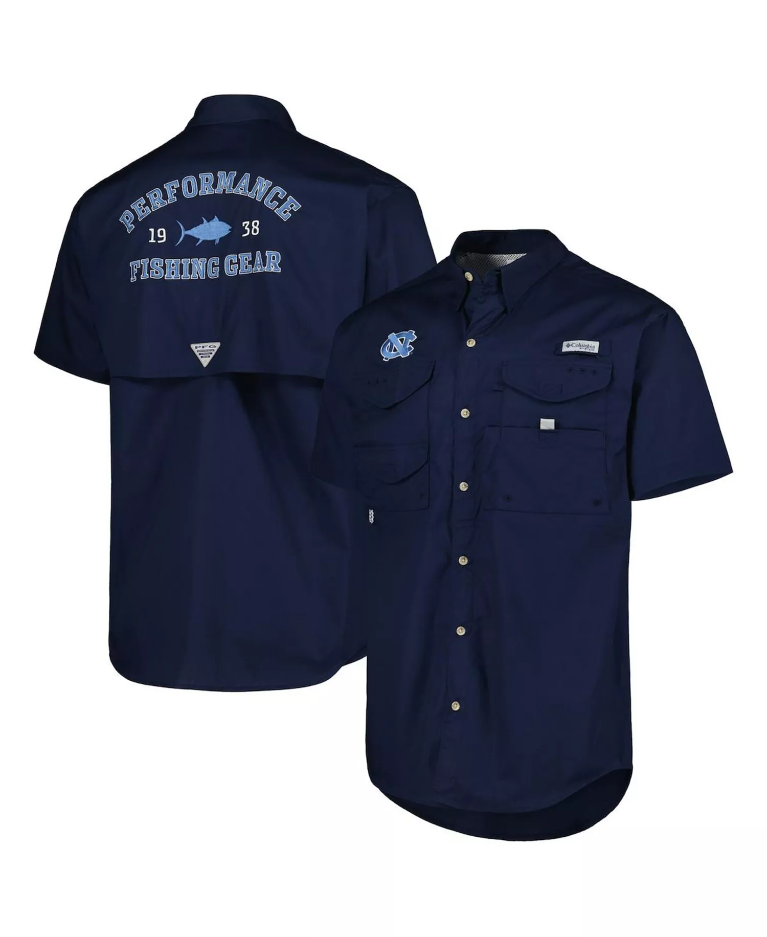 mni-00d62fdf72ec9c7ae480a996e3838b2c Men's Navy North Carolina Tar Heels Bonehead Button-Up Shirt