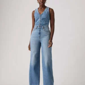 Women's Wide-Leg Denim Jumpsuit