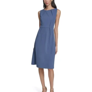 Women's Sleeveless Seamed Midi Dress