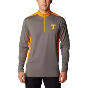 Men's Gray Tennessee Volunteers Tech Trail Omni-Shade Quarter-Zip Sweatshirt