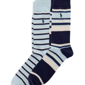 Men's Striped Crew Socks, 2-Pack
