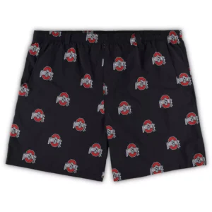 Men's Black Ohio State Buckeyes Big and Tall Backcast II Allover Print Omni-Shade Shorts
