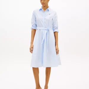 Women's Poplin Collared Shirt Dress