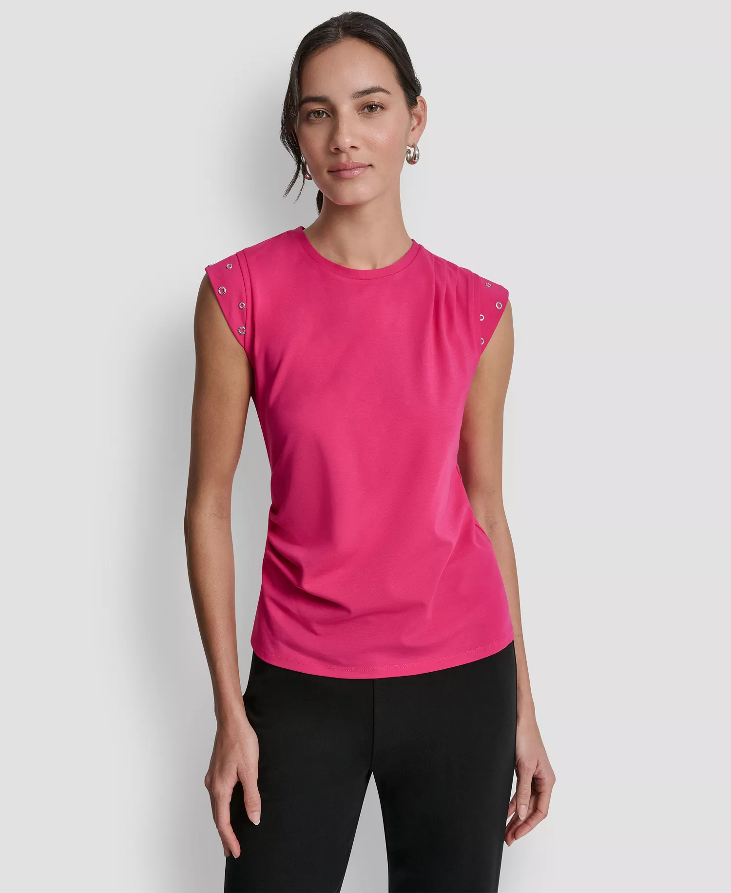 mni-0840adcfb7e4a66b46fe791749e9f259 Women's Stud-Detail Sleeveless Top — изображение 4