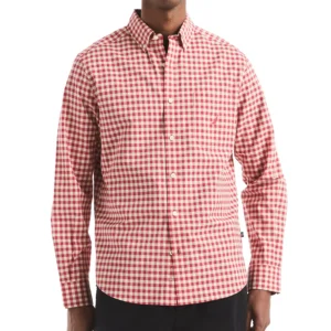 Men's Long Sleeve Check Button-Down Shirt
