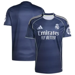 Men's Blue Real Madrid 2025/26 Away Replica Jersey