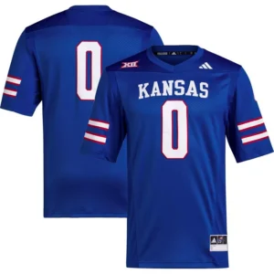 Men's #0 Royal Kansas Jayhawks Premier Football Jersey