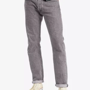 Men's 501 Straight-Fit Button Fly Stretch Jeans