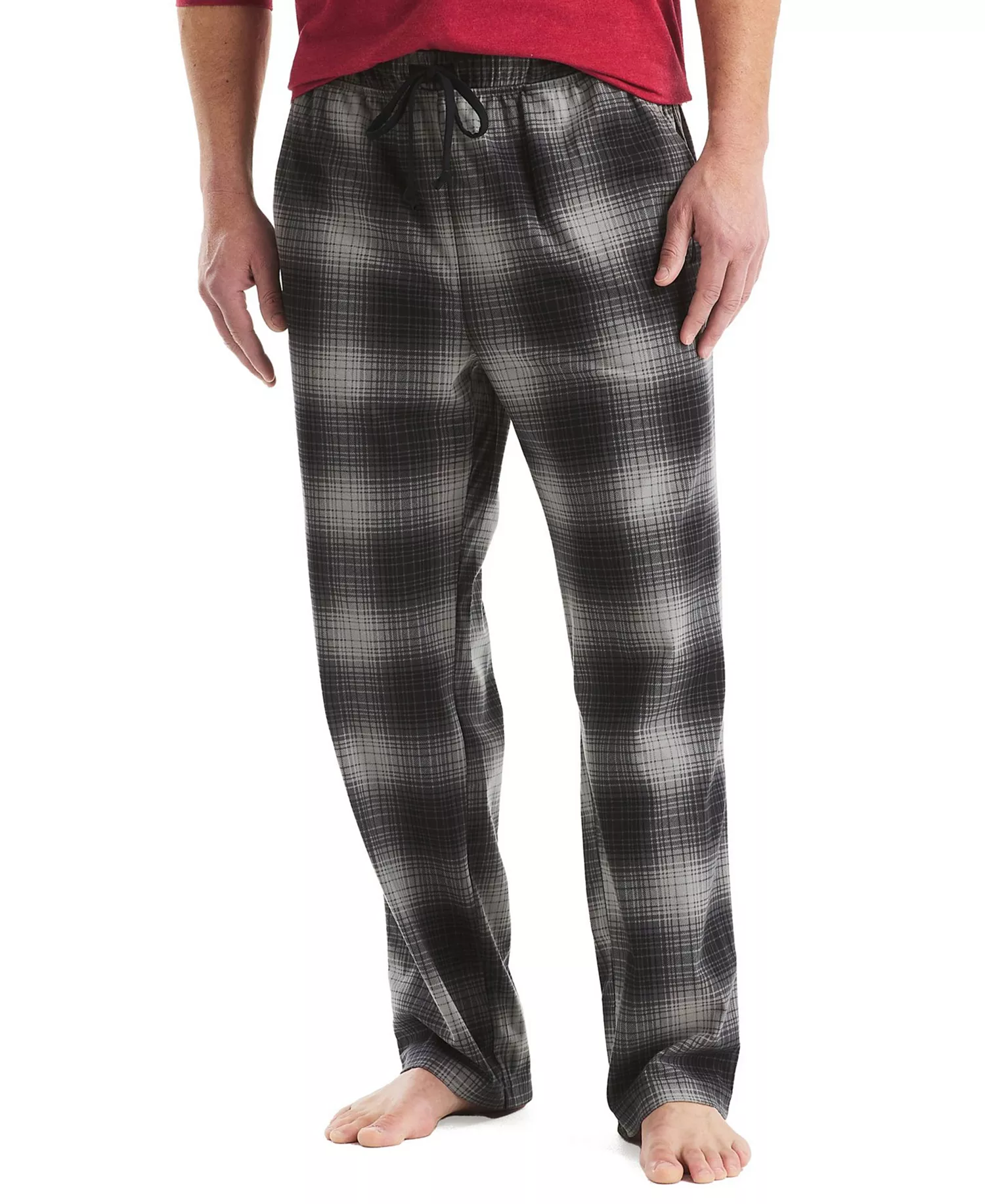 mni-0b0f2439d7825c737537840c7ecd0a22 Men's Fleece Plaid Pajama Pants