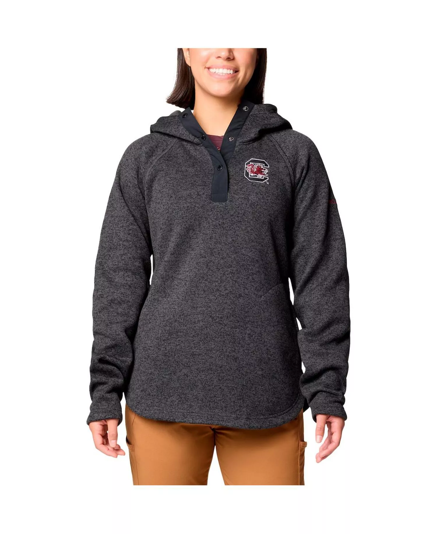mni-0b287cd4c9be3f2fb40becf7555077dd Women's Black South Carolina Gamecocks Sweater Weather Raglan Pullover Hoodie