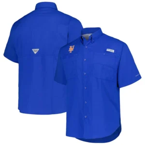 Men's Royal New York Mets Tamiami Omni-Shade Button-Down Shirt