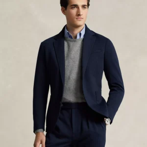 Men's Soft Double-Knit Suit Jacket & Trousers