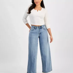 Petite Claremont Modern High-Rise Wide-Leg Jeans