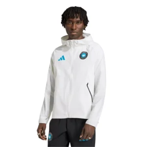 Men's White Charlotte FC Tiro Travel Full-Zip Hooded Windbreaker Jacket