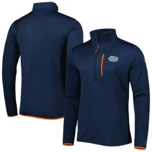 Men's Navy Florida Gators Park View Omni-Wick Half-Zip Top