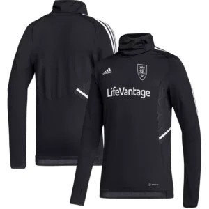 Men's Black Real Salt Lake COLD.RDY Raglan Warmup Pullover Jacket