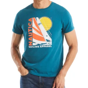 Men's Short Sleeve Modern Sailboat Graphic T-Shirt