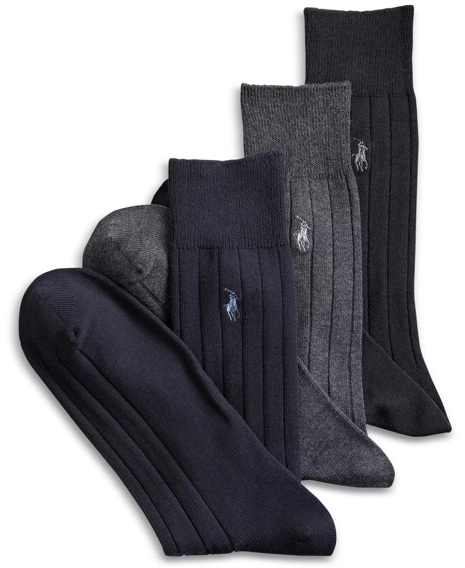 mni-0e2141f8943fc904f2148d91c90ae7ed Men's 3-Pk. Extended Size Cotton Rib Dress Socks