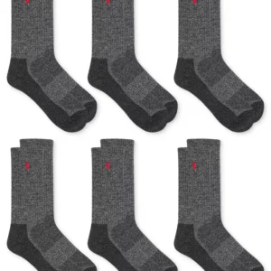 Men's 6-Pk. Performance Red Pony Crew Socks
