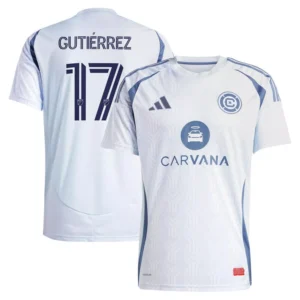 Men's Brian Gutierrez Light Blue Chicago Fire 2025 The Municipal Kit Replica Player Jersey