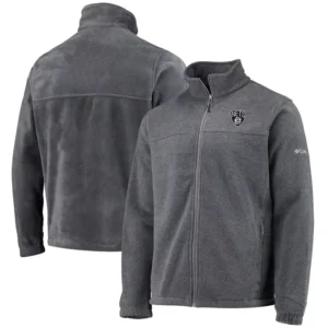 Men's Brooklyn Nets Heathered Charcoal Flanker Full-Zip Jacket
