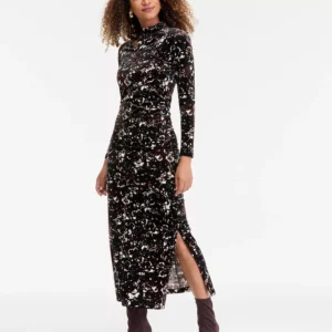 Women's Velvet Shoulder Cutout Midi Dress, Macy's Exclusive