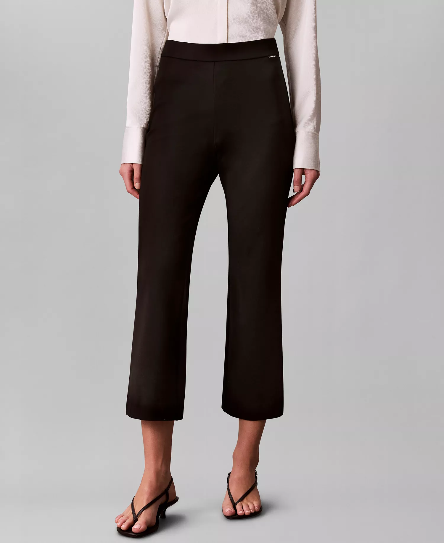 mni-12c93873adff6dc9b19e26d25f5909b9 Women's Ponte Crop Flared Pants