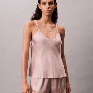 Women's Pull-On Adjustable Straps Satin Camisole-QS7499
