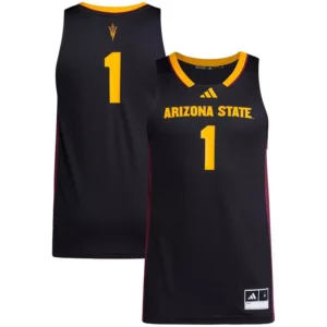 Men's 1 Black Arizona State Sun Devils Replica Swingman Jersey