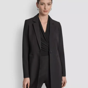 Women's Single-Button Long-Sleeve Blazer