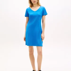 Women's Ribbed V-Neck Dress