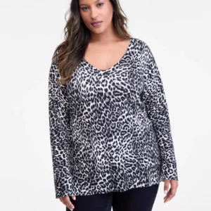 Plus Size Print V-Neck Tunic, Macy's Exclusive