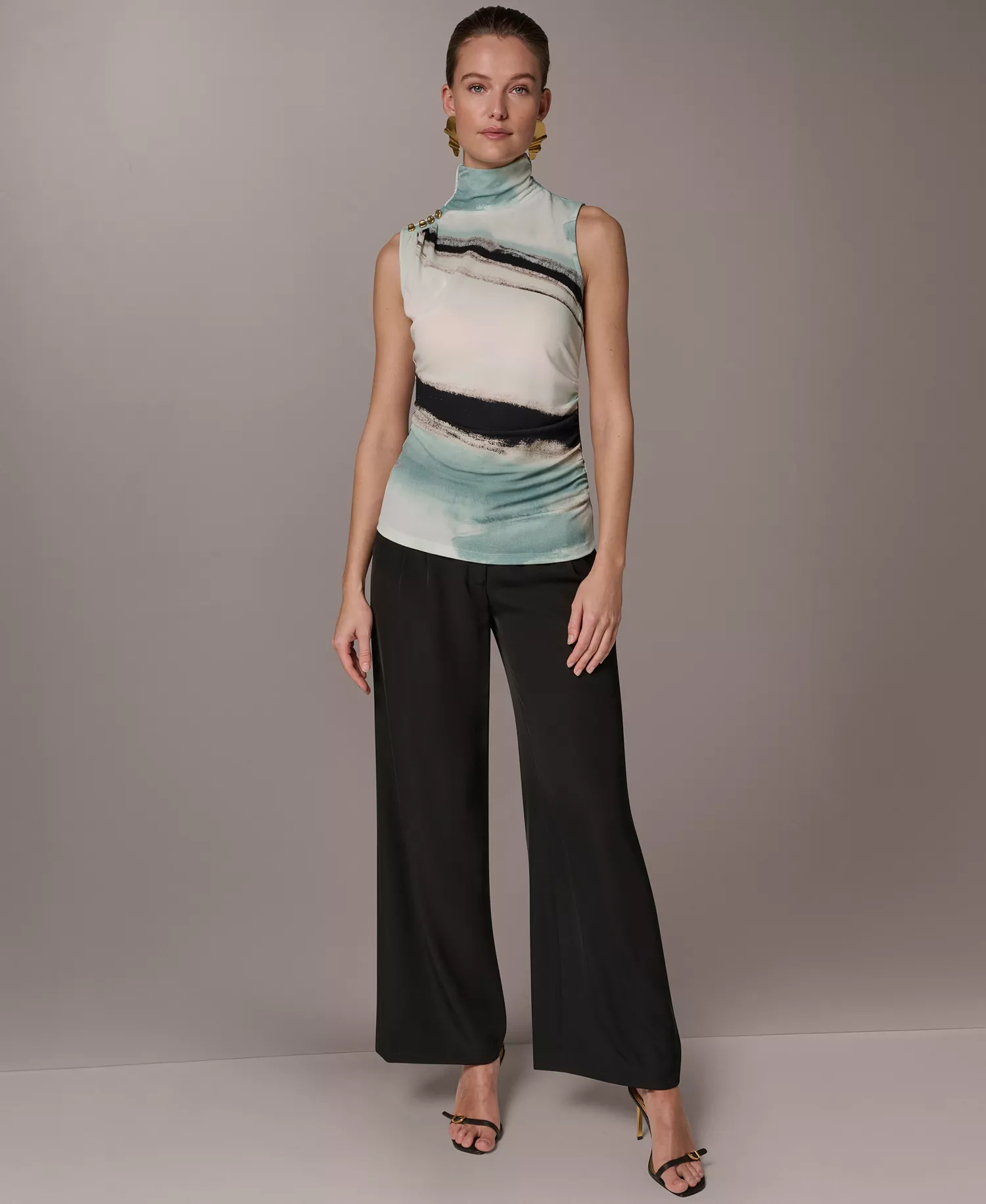 mni-1687e67abac6b85f8821d8599bf780c8 Petite Sleeveless Mock Neck Top