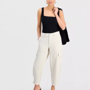 Petite High-Rise Cargo Pants, Created for Macy's