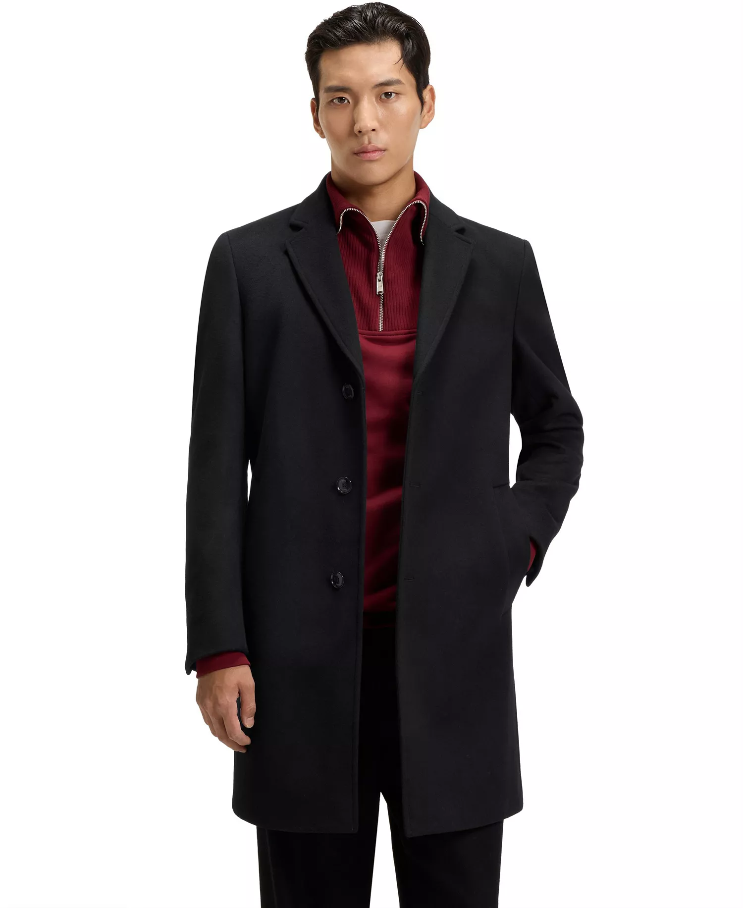 mni-16f33c8c3228f1379c088e102fa75a21 Men's Wool Blend Formal Coat
