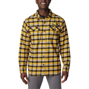 Men's Gold Iowa Hawkeyes Flare Gun Flannel Long Sleeve Shirt