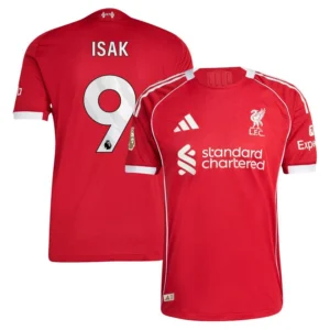Men's Alexander Isak Red Liverpool 2025/26 Home Authentic Player Jersey