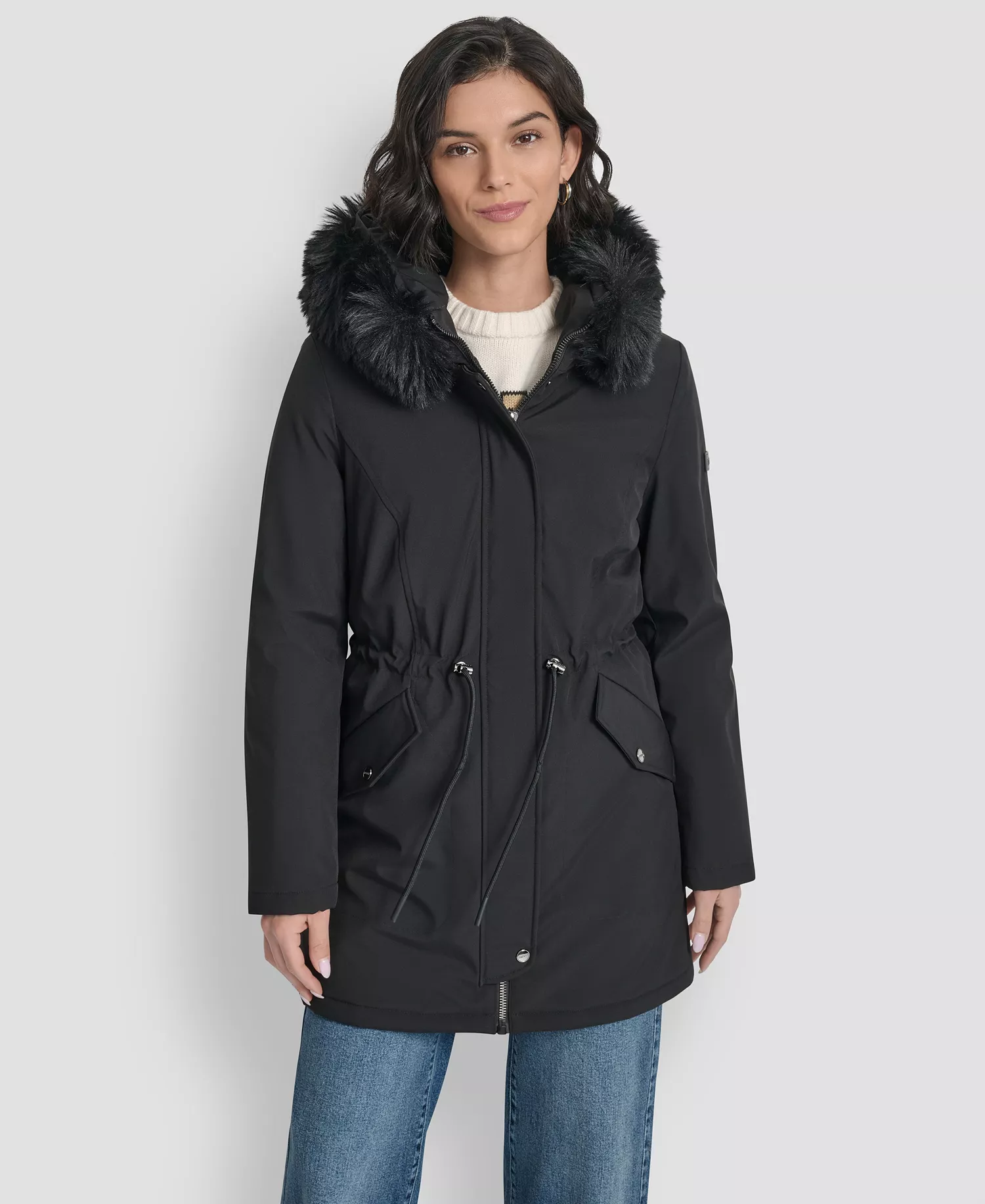 mni-17e76cc135b976597b8aca5e0bb478c8 Women's Trim Hooded Anorak Puffer Coat