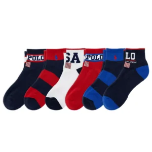 Men's USA Stadium Quarter Socks, 6-Pack
