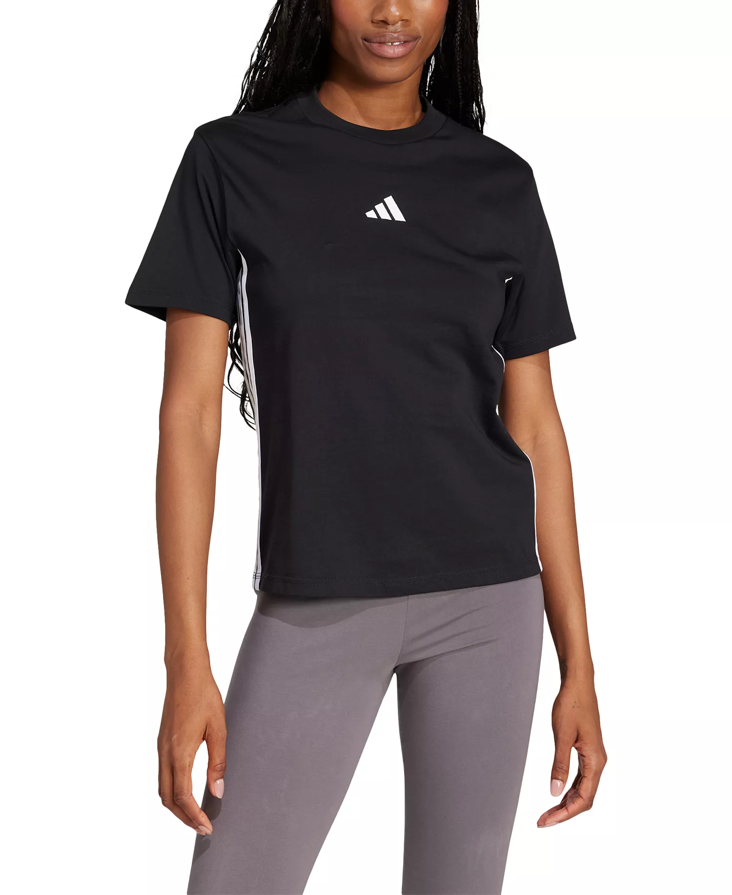 mni-18c28d416055b9bfb2fee6196f7dbadf Women's Essentials 3-Stripes Cotton T-Shirt — изображение 3