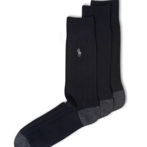 Men's Soft Touch Rib Dress Socks, 3-Pack