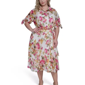 Plus Size Collared Shirt Dress