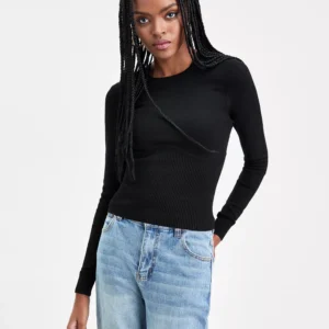 Women's Corset-Inspired Long-Sleeve Sweater, Macy's Exclusive