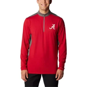 Men's Crimson Alabama Crimson Tide Tech Trail™ Omni-Shade Quarter-Zip Sweatshirt