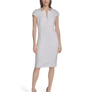 Women's Side Ruched V-Neck Dress