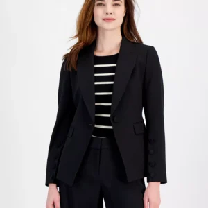 Women's Single-Button Peak-Lapel Blazer