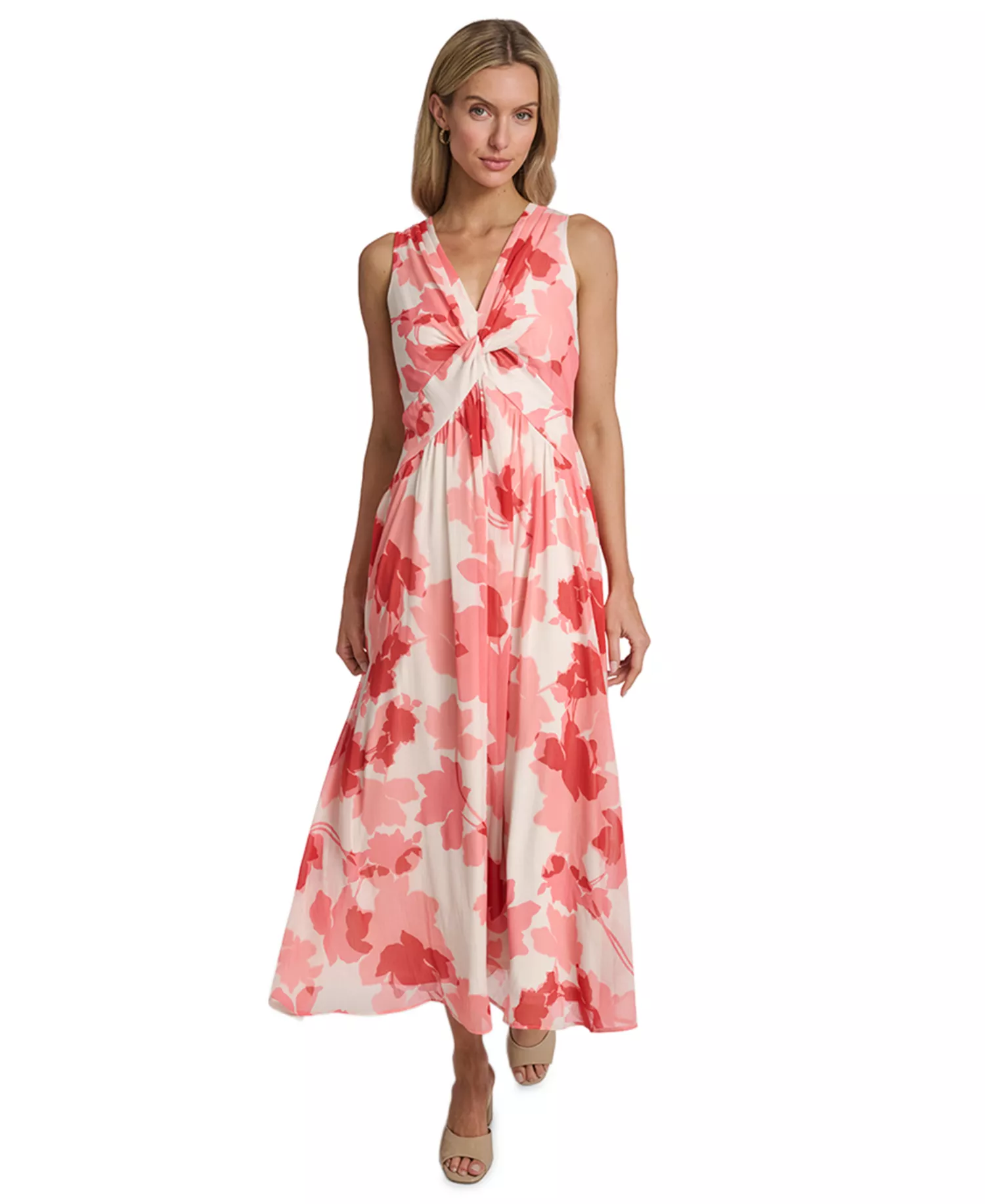 mni-20afd68e2ed0bbc624c7fb946b270f30 Women's Sleeveless Twist Front Dress